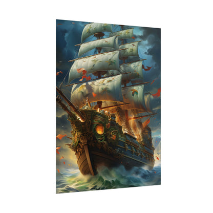 Time-Traveling Sailors: Pirate Crew Adventure Artwork - Poster