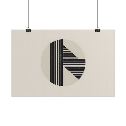 Modern Minimalist Poster: Bold Typography and Geometric Forms - Poster