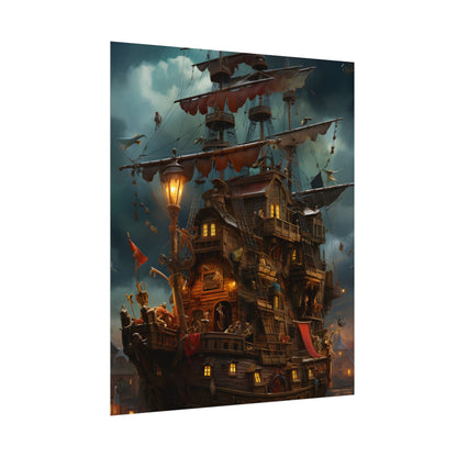 Swashbuckling Time-Traveling Pirates: Traditional Pirate Art - Poster