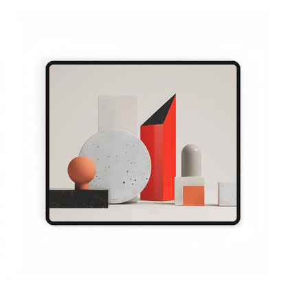 Minimalist Geometric Design: Modern Accessory Artwork - Desk Mat