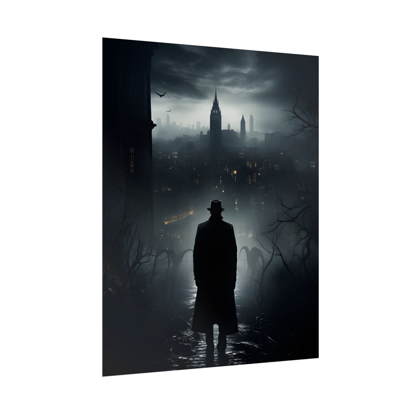 Dark Streets, Hard-Boiled: Urban Fantasy Detective Artwork - Poster