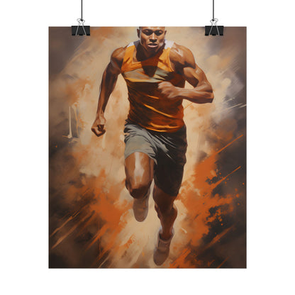 Passionate Fitness Moment: Dedicated Athlete in Action - Poster