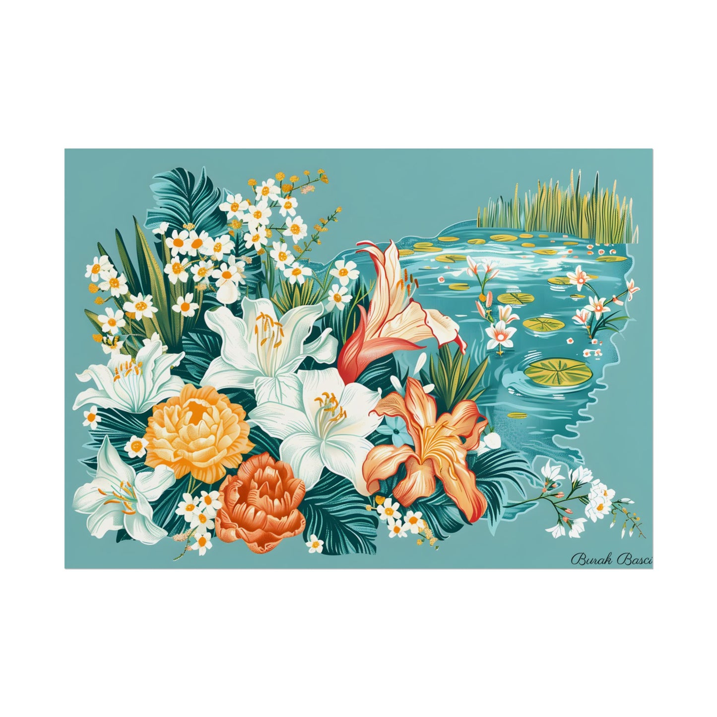 Vibrant Florida State Map: Colorful Artwork - Poster