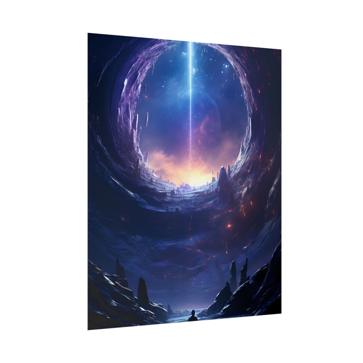Black Hole Galaxy: Cosmic Digital Artwork - Poster