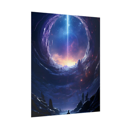 Black Hole Galaxy: Cosmic Digital Artwork - Poster
