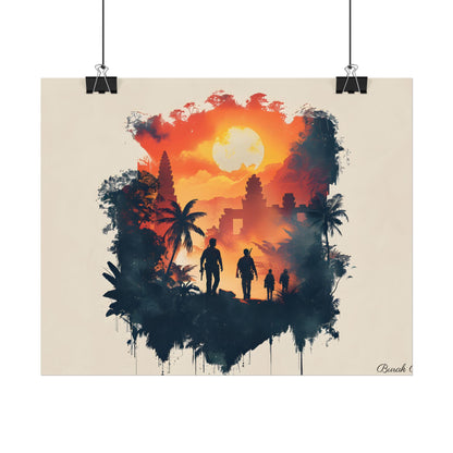 Nathan Drake's Adventure: Minimalist Illustration - Poster