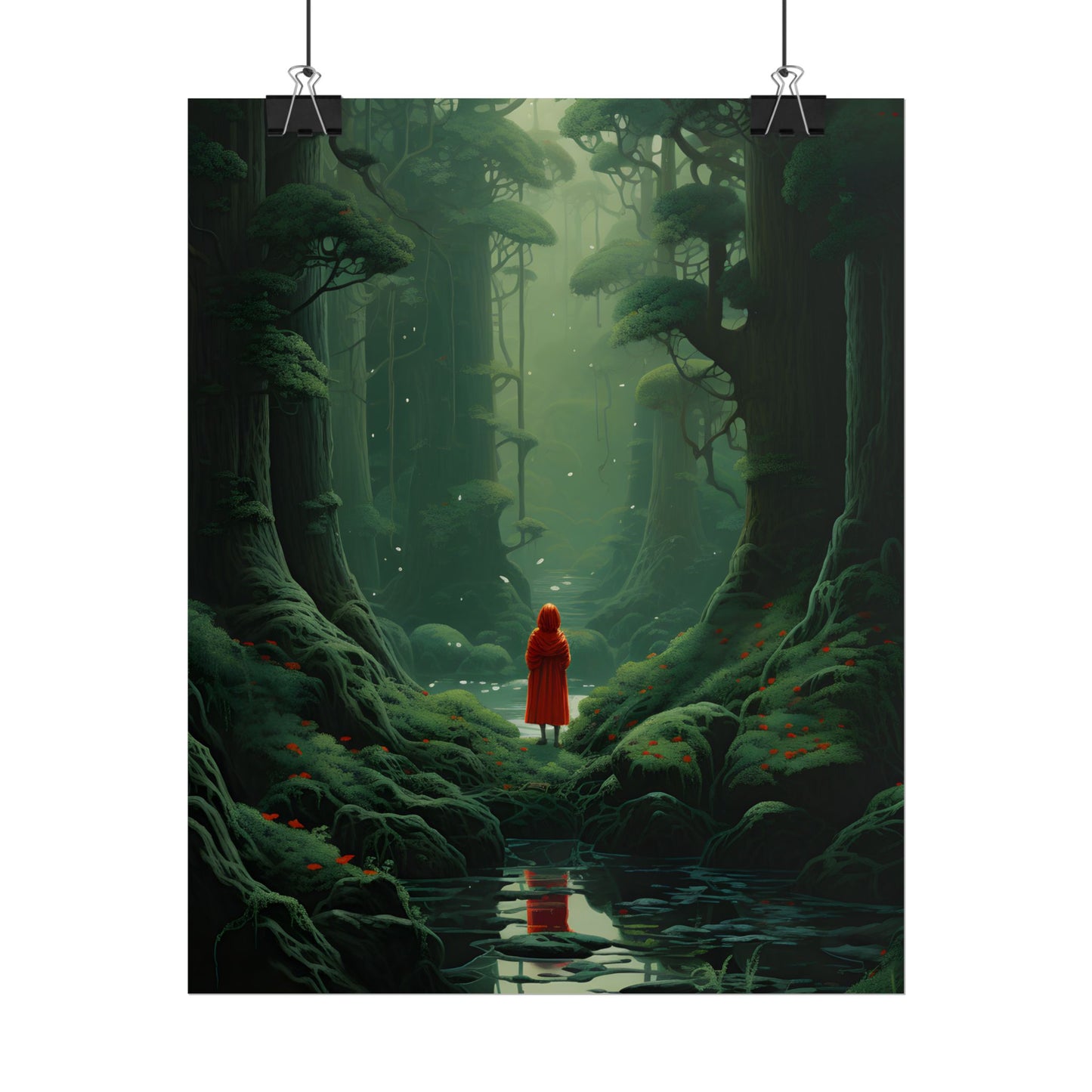 Casual Outdoors: Person in Nature Artwork - Poster