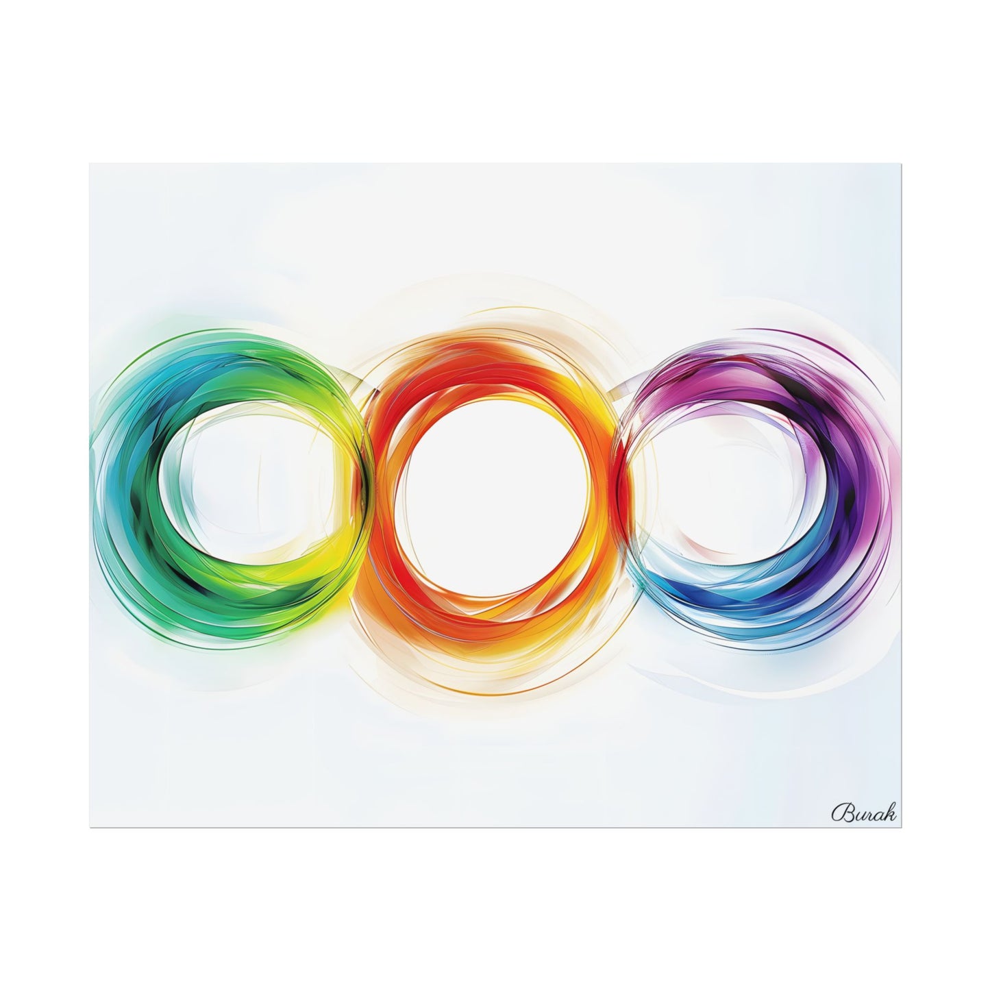 Colorful Swirls: Graphic Art Design - Poster