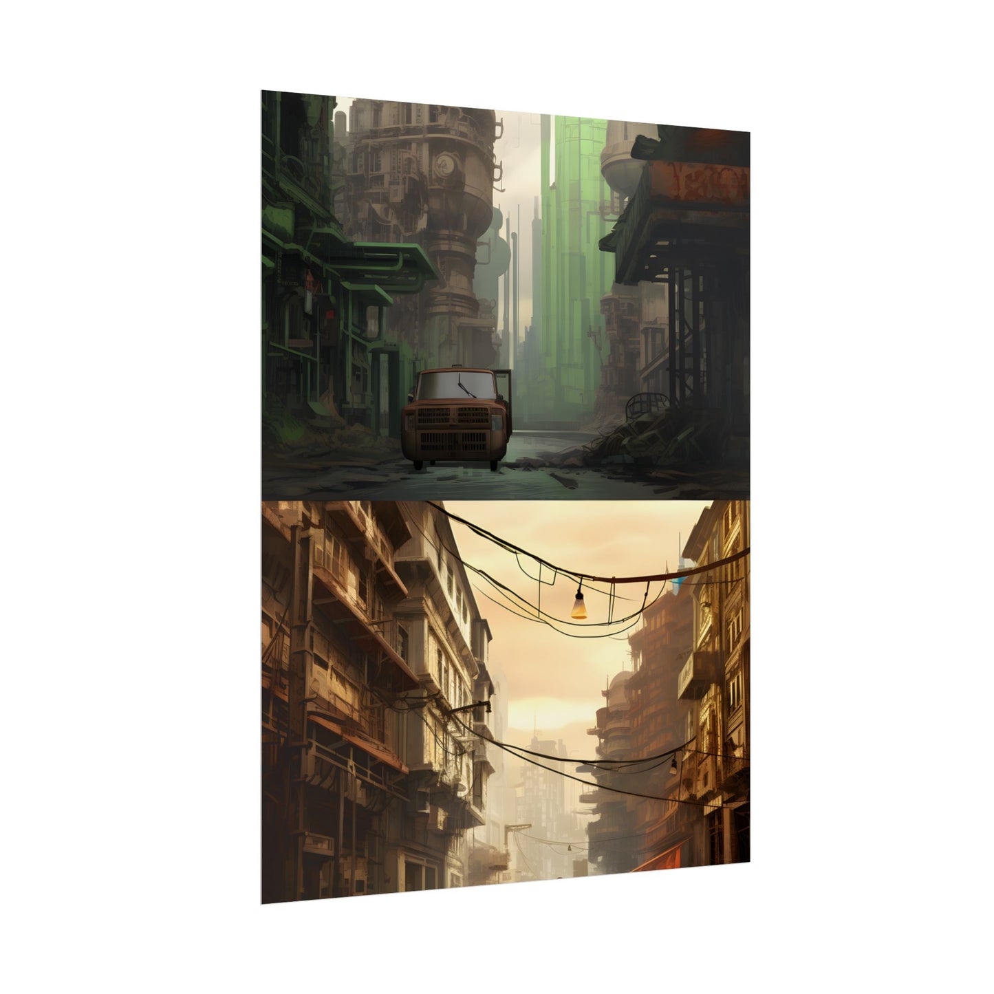 Steampunk Post-Apocalypse: Ruins of a Thriving City - Poster