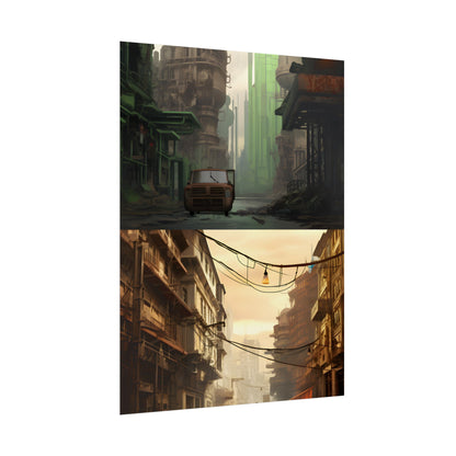 Steampunk Post-Apocalypse: Ruins of a Thriving City - Poster