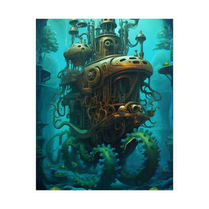 Steampunk Underwater Adventure: Dive into Discovery - Poster