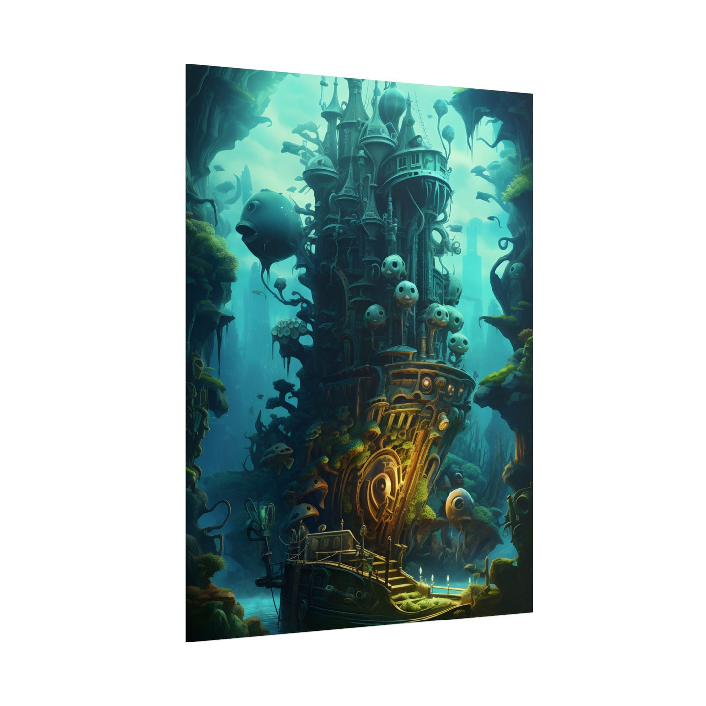 Steampunk Undersea Odyssey: Captain Nemo's Mechanical Voyage - Poster