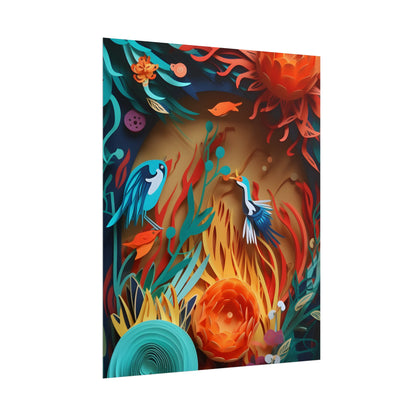 Eye-Catching Paper Quilling Indian Landscape Artwork - Poster