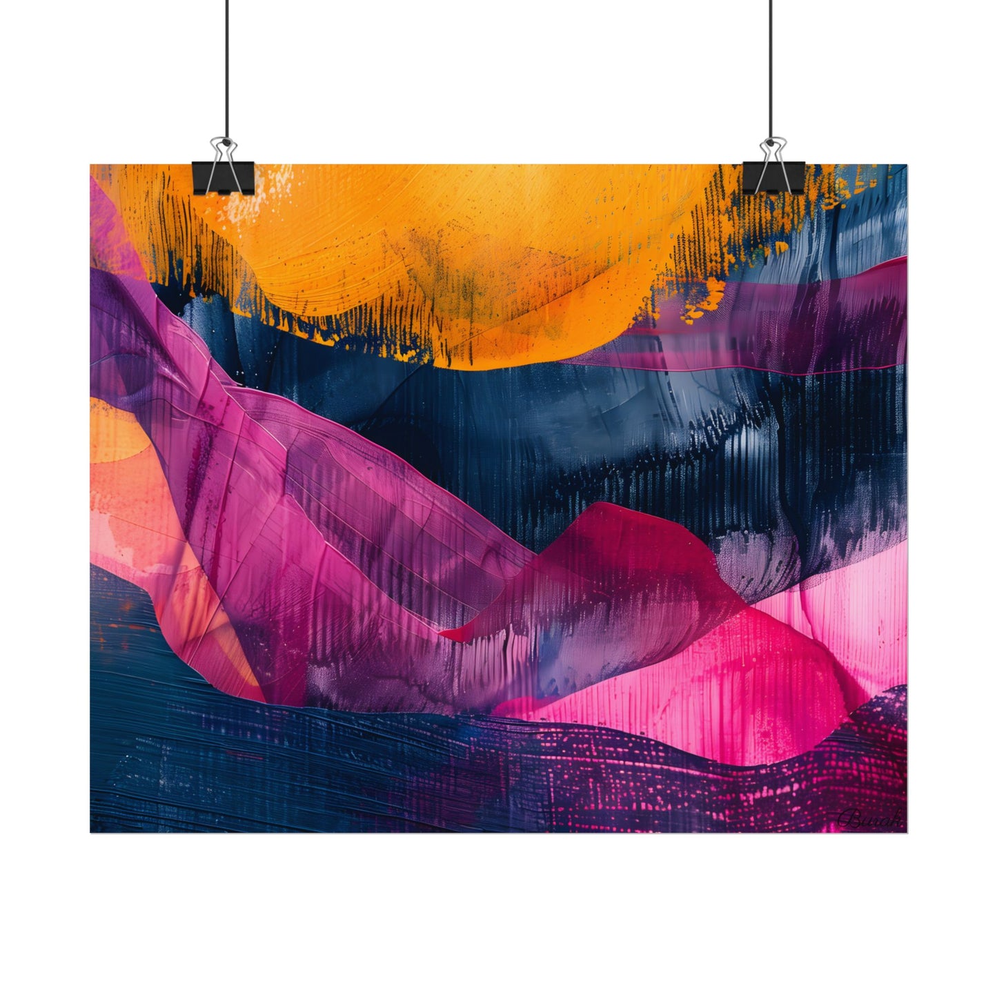 Vibrant Abstract Art: Organic Patterns in Modern Colors - Poster