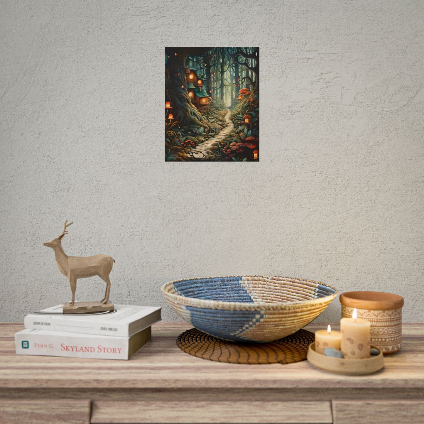 Whimsical Cartoon Forest Scene - Poster