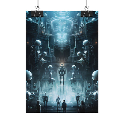 Robotic Orchestra: Minimalist Auditorium Scene - Poster