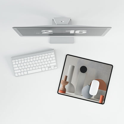 Minimalist Simple Geometric Jewelry: Close-Up View - Desk Mat