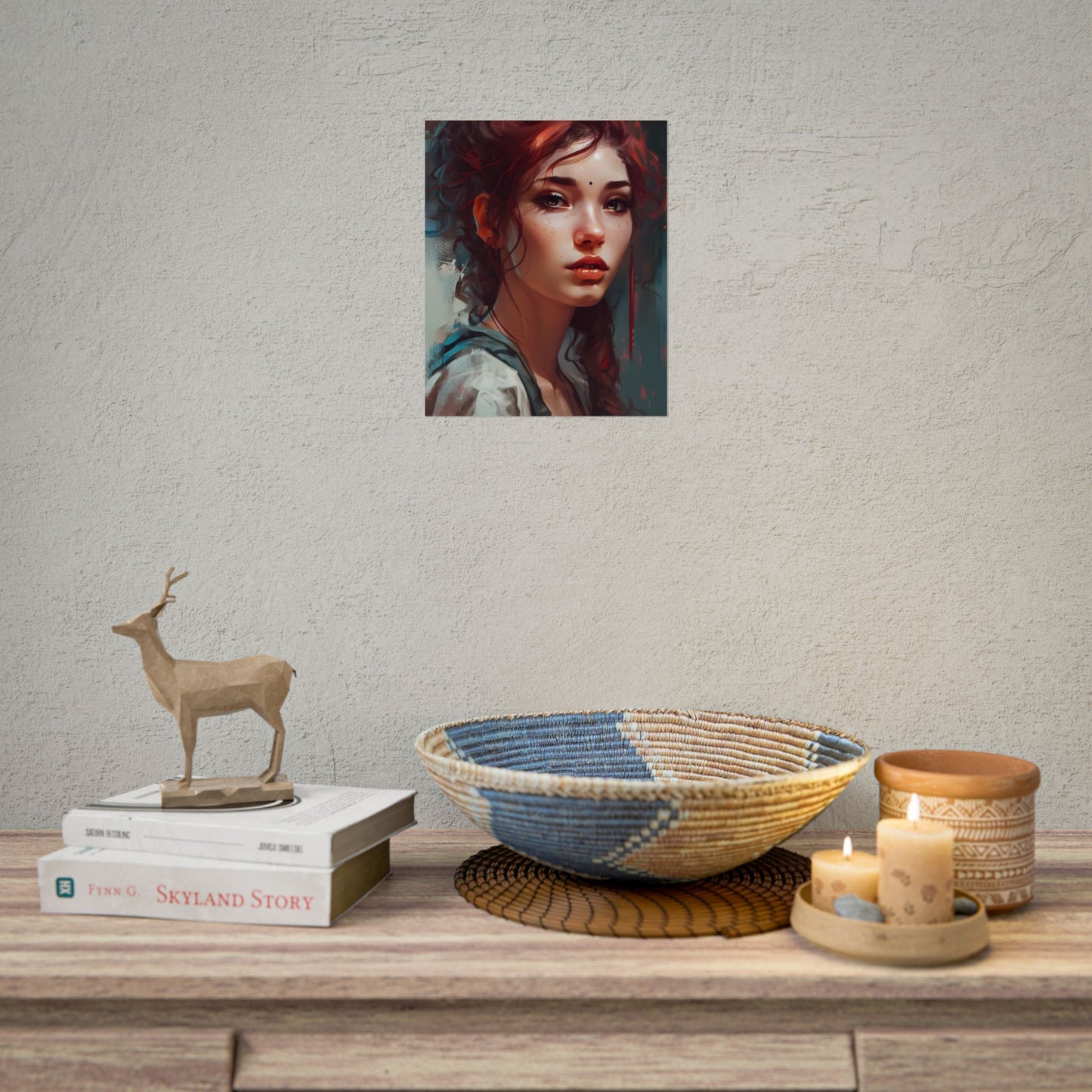 Beautiful Brunette Portrait: Makeup Art - Poster