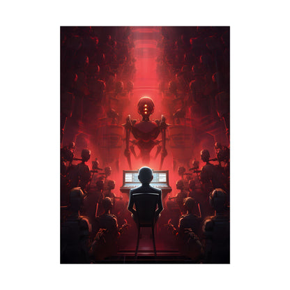 Robot Symphony: Futuristic Music Art - Poster