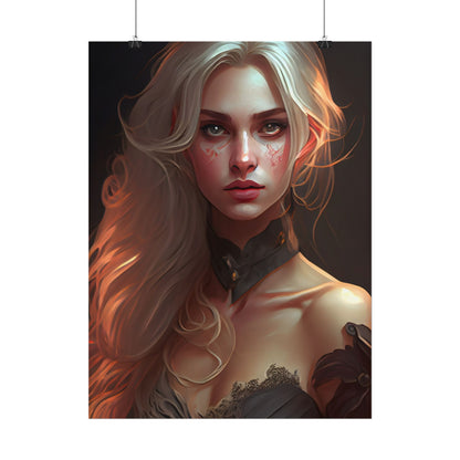 Blonde Beauty: Artistic Portrait of a Woman - Poster