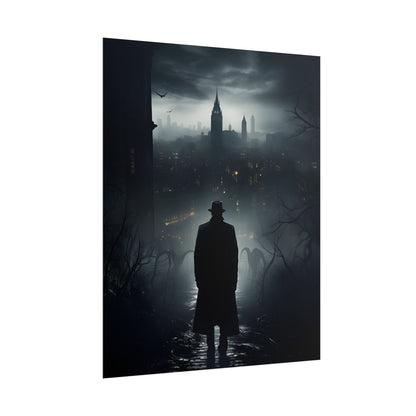 Dark Streets, Hard-Boiled: Urban Fantasy Detective Artwork - Poster