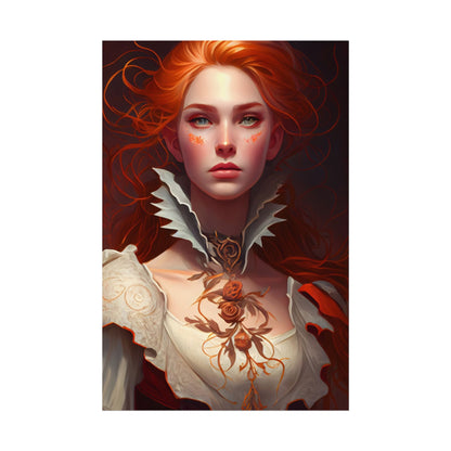 Portrait of a Redhead in Soft Light - Poster