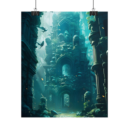 Lost Underwater Civilization: Ancient Artifacts in Mysterious Depths - Poster
