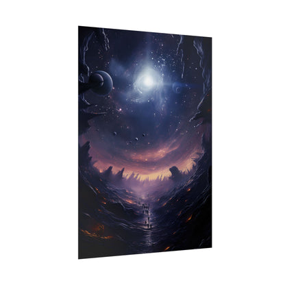 Black Hole Cosmic Art: A Planetary Masterpiece - Poster