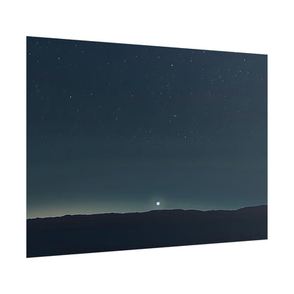 Minimalist Night Sky: Celestial Artwork with Stars and Palette - Poster