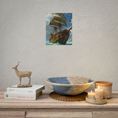 Swashbuckling Time-Traveling Pirate Crew: Colorful Artwork - Poster