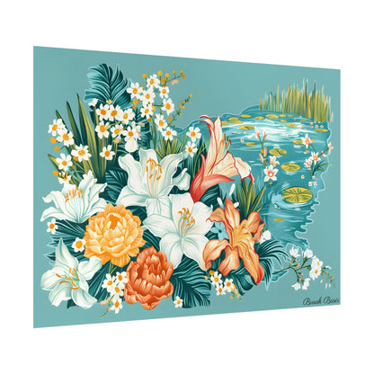 Vibrant Florida State Map: Colorful Artwork - Poster