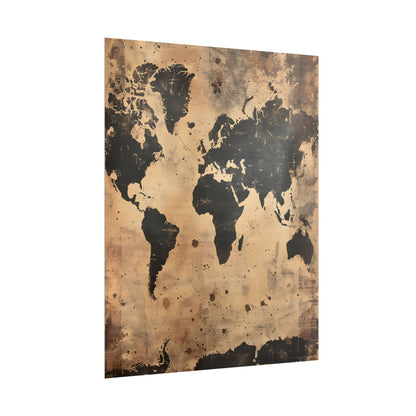 Timeless World Map: Elegant Artwork - Poster