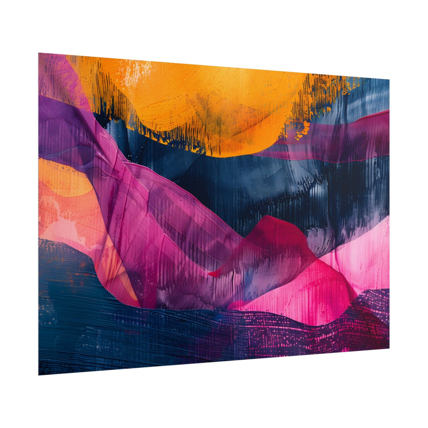 Vibrant Abstract Art: Organic Patterns in Modern Colors - Poster