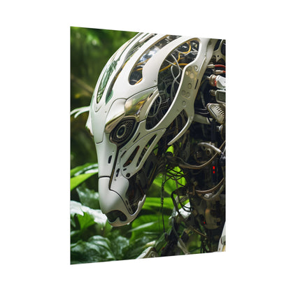 Tranquil Wildlife Sanctuary: AI-Operated Robot in Nature's Harmony - Poster