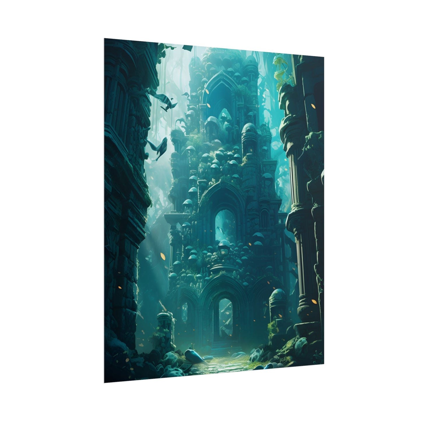 Lost Underwater Civilization: Ancient Artifacts in Mysterious Depths - Poster