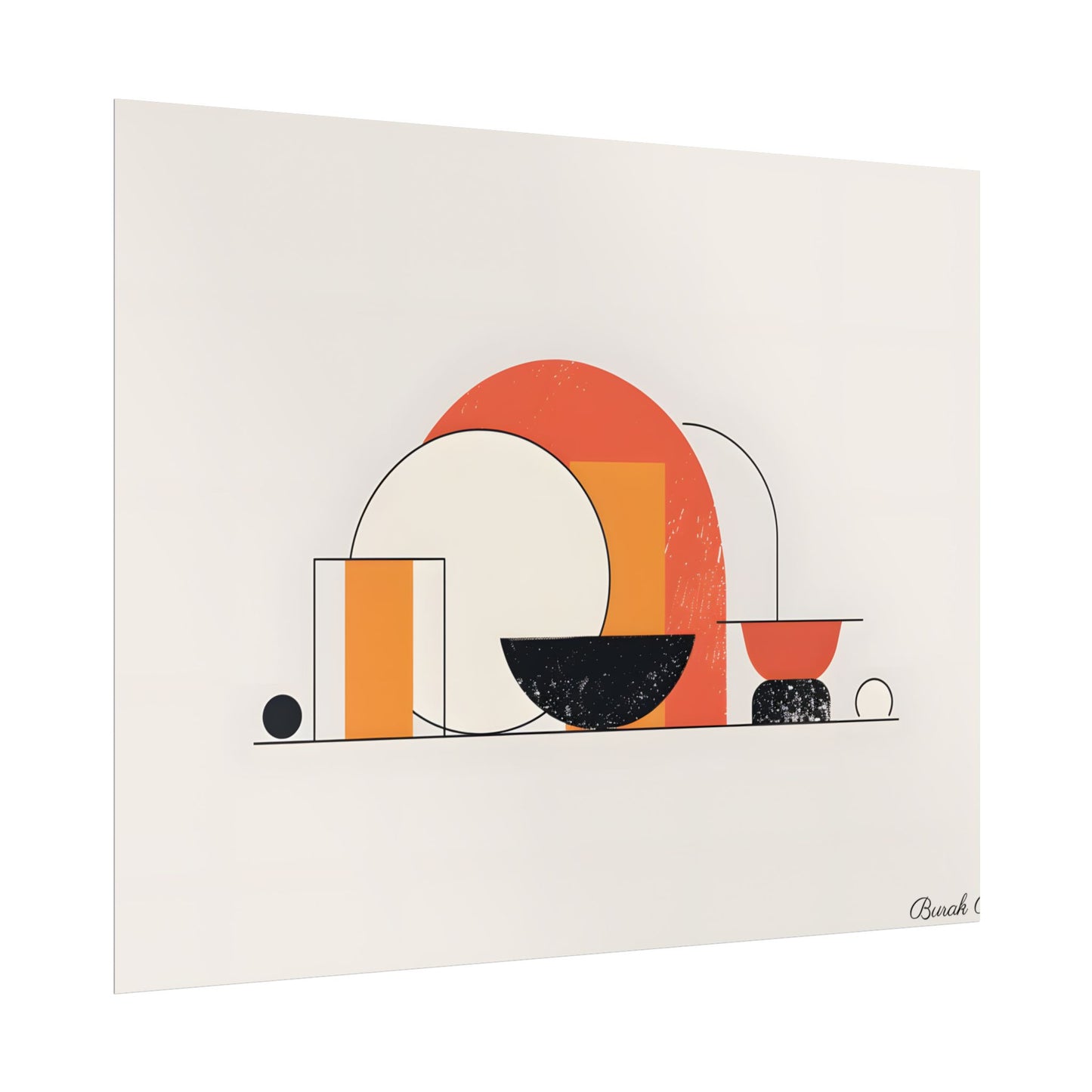 Minimalist Digital Product Design: Bold Block Artwork - Poster