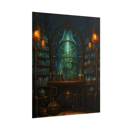 Mysterious Lab Test: Scientific Experiment in Progress - Poster