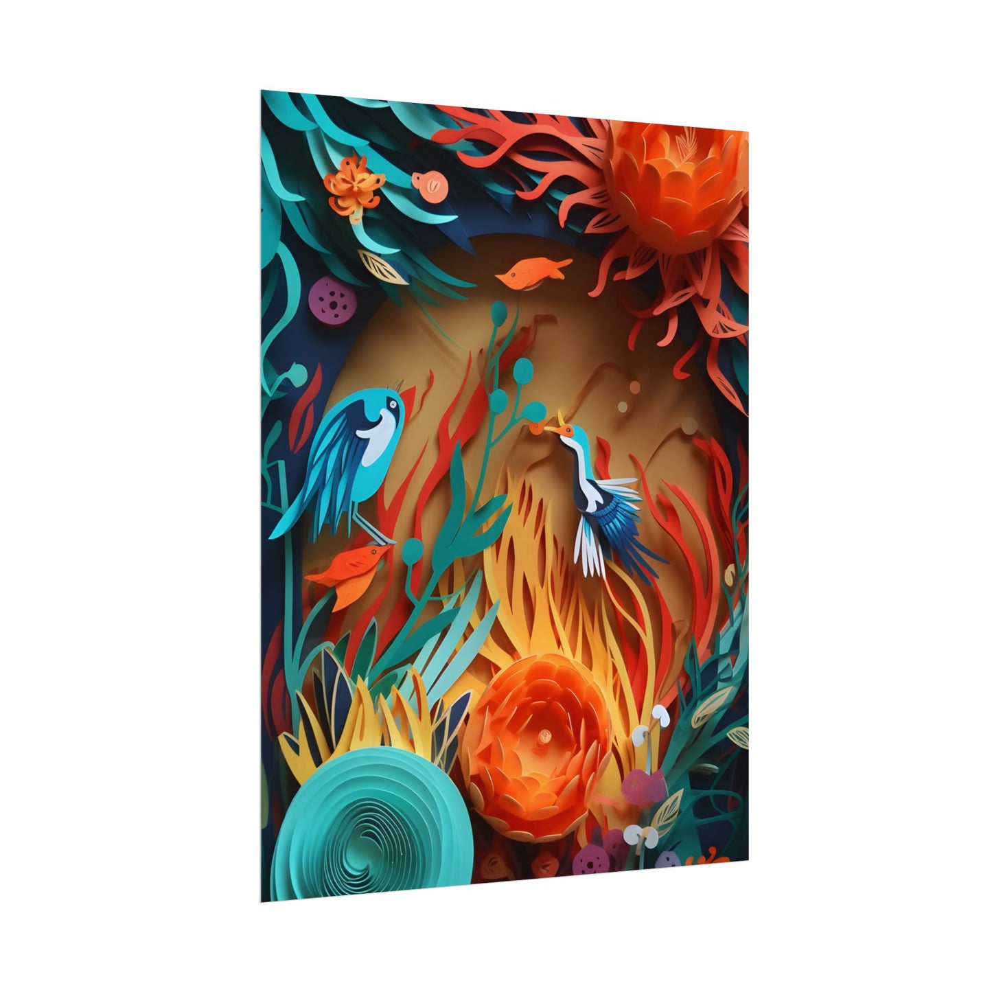 Eye-Catching Paper Quilling Indian Landscape Artwork - Poster