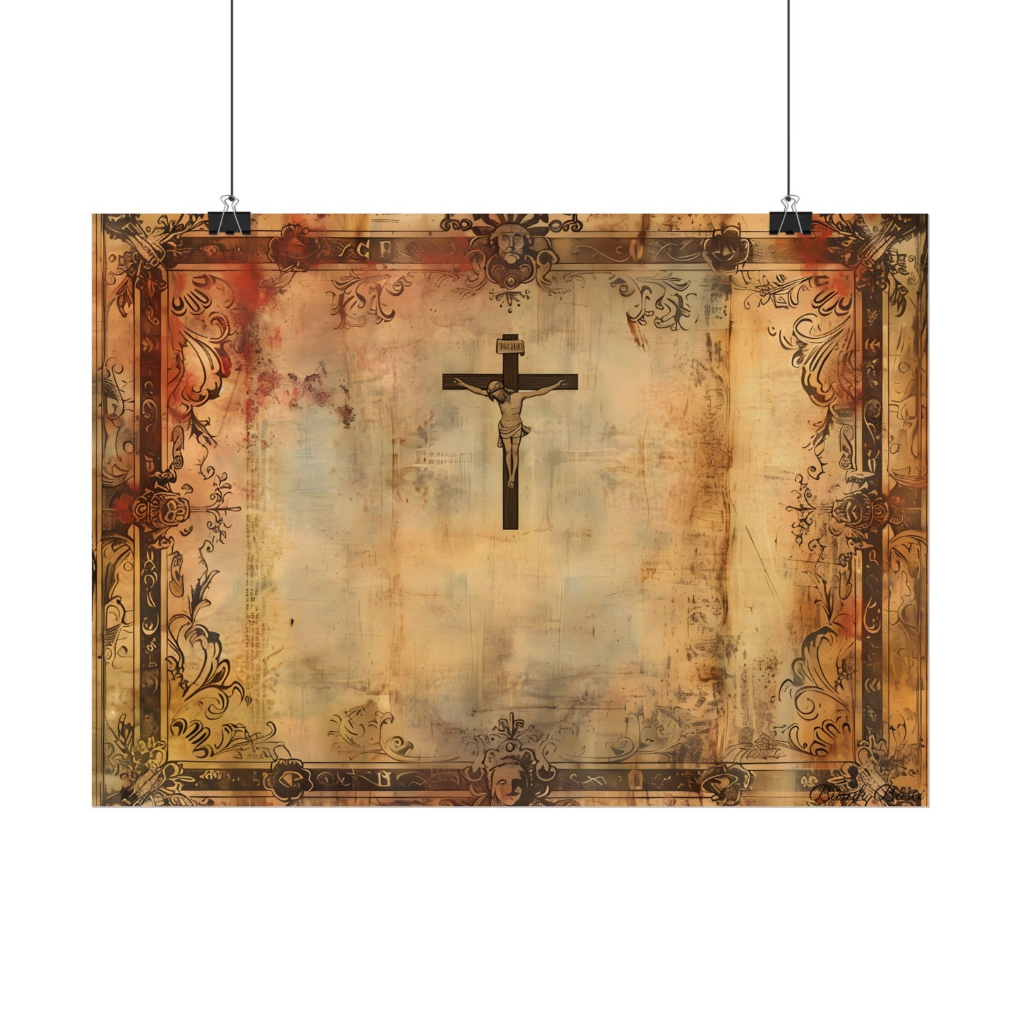 Vintage Biblical Art Print: A Historical Scene - Poster