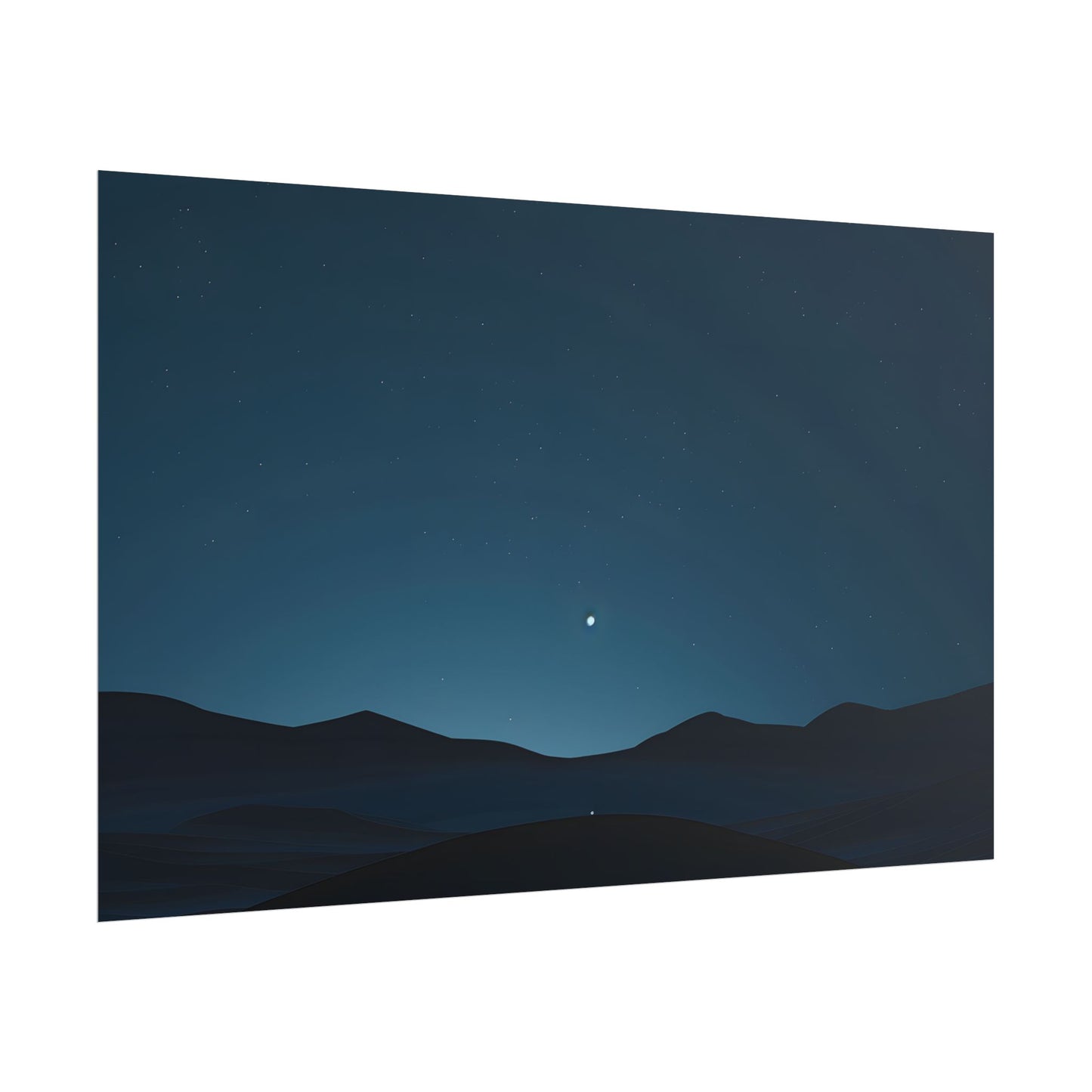 Minimalist Night Sky: Abstract Starry Art - Poster