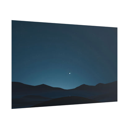 Minimalist Night Sky: Abstract Starry Art - Poster