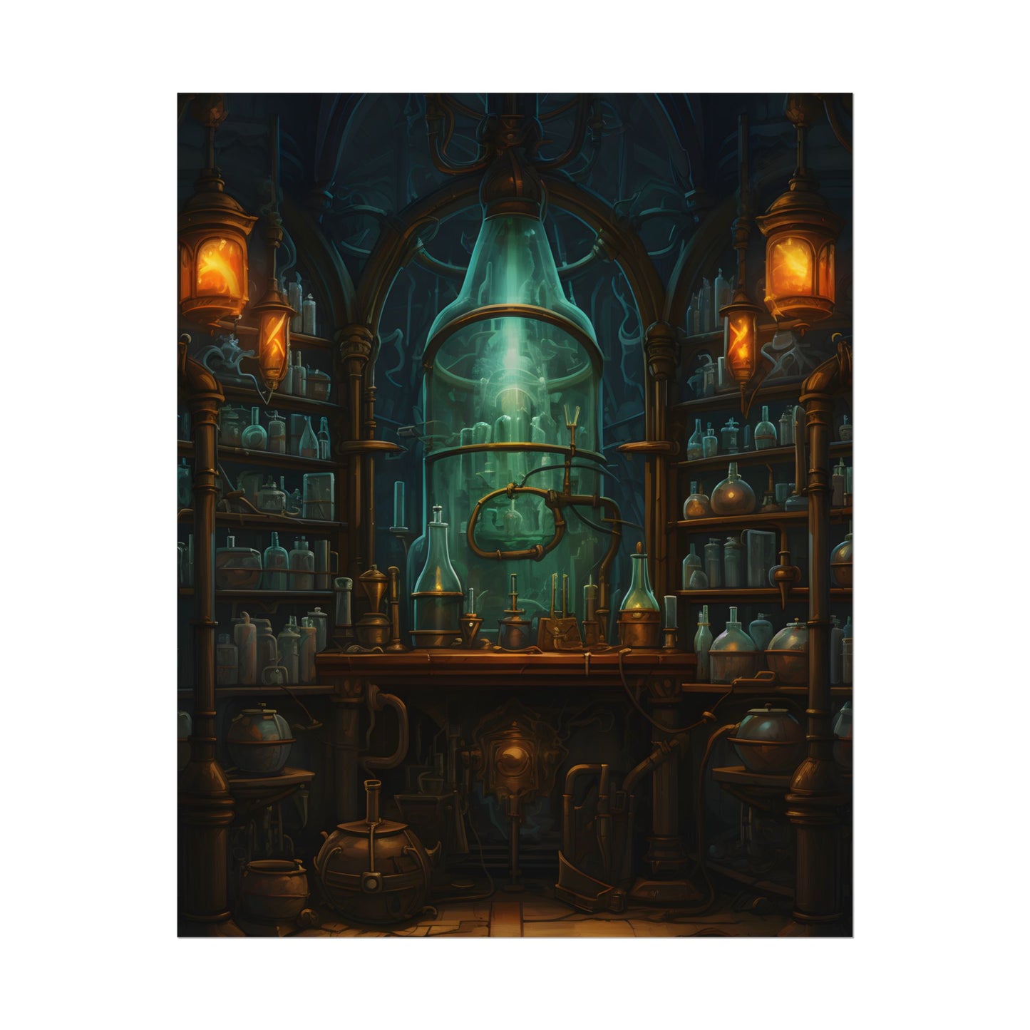 Mysterious Lab Test: Scientific Experiment in Progress - Poster