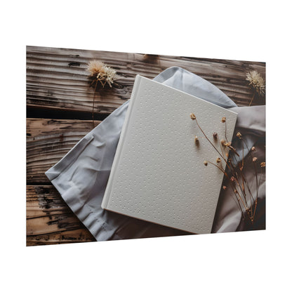 Minimalist Notebook with Embossed Dot Pattern - Poster