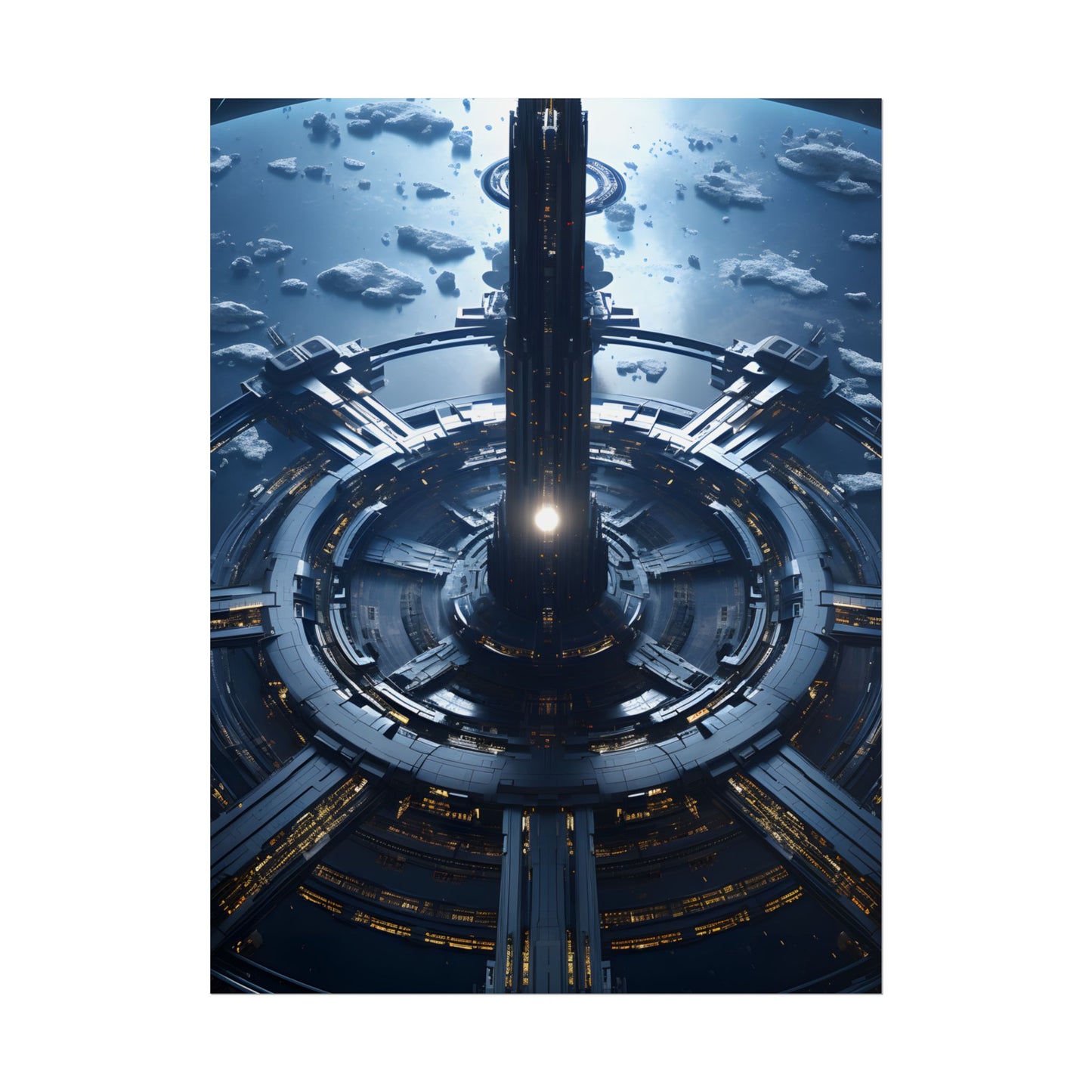 Cosmic Space Station: A Glimpse of Home in the Stars - Poster