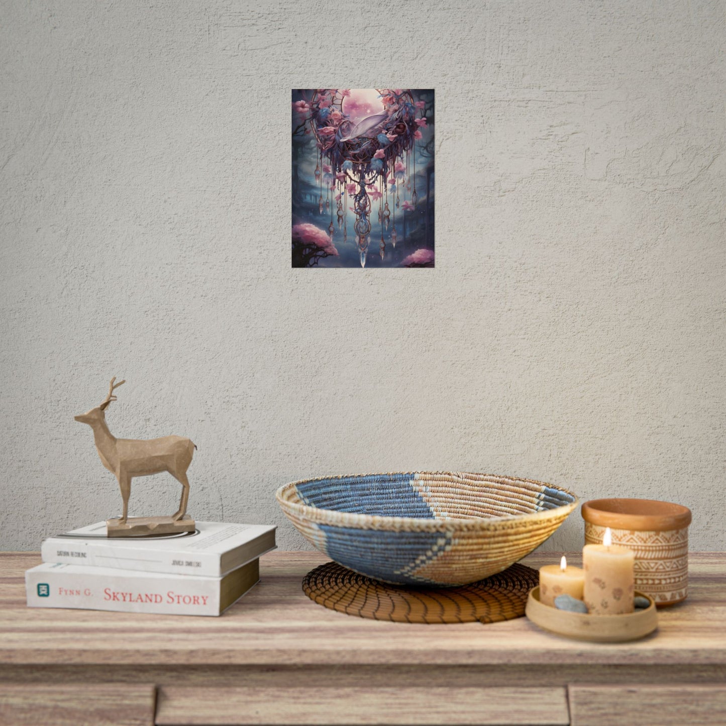 Surreal Landscape: Serene Tree in Vast Sky - Poster