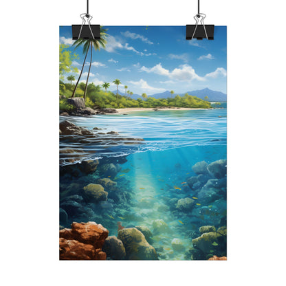 Tranquil Tropical Paradise: Relaxed Island Getaway Art - Poster