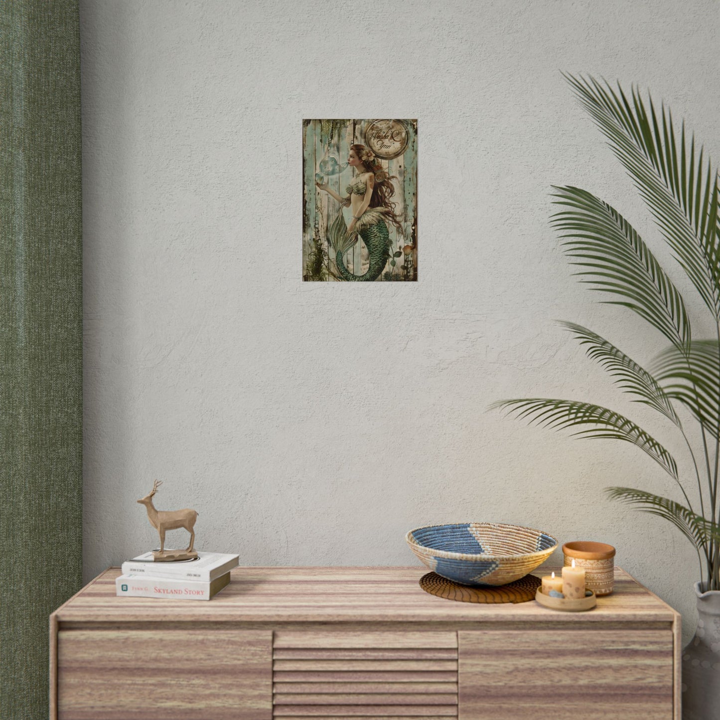 Vintage Mermaid Soap Beauty: A Dreamy Artwork - Poster