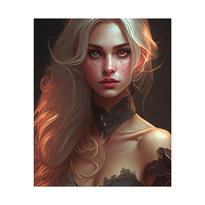 Blonde Beauty: Artistic Portrait of a Woman - Poster