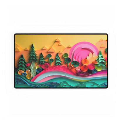Magical Beach Sunset: Peaceful Landscape Art - Desk Mat