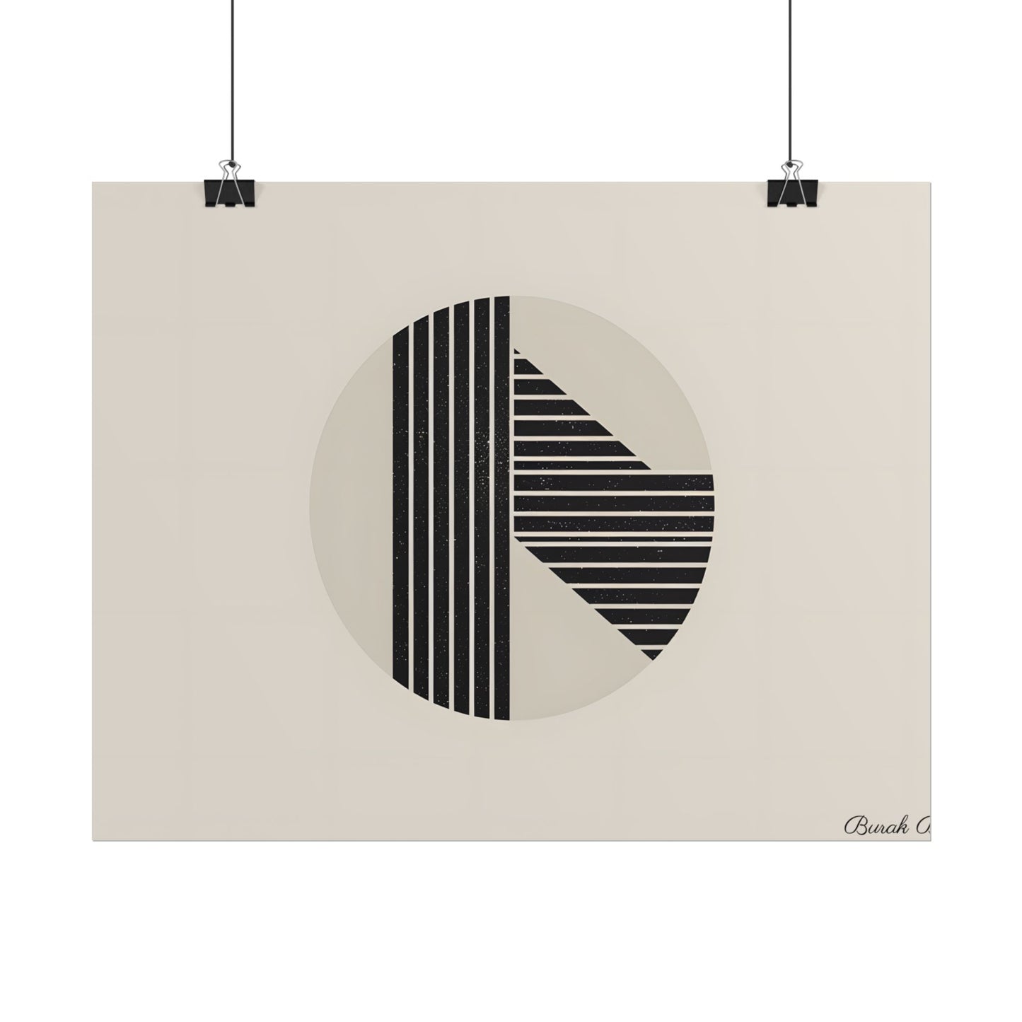 Modern Minimalist Poster: Bold Typography and Geometric Forms - Poster